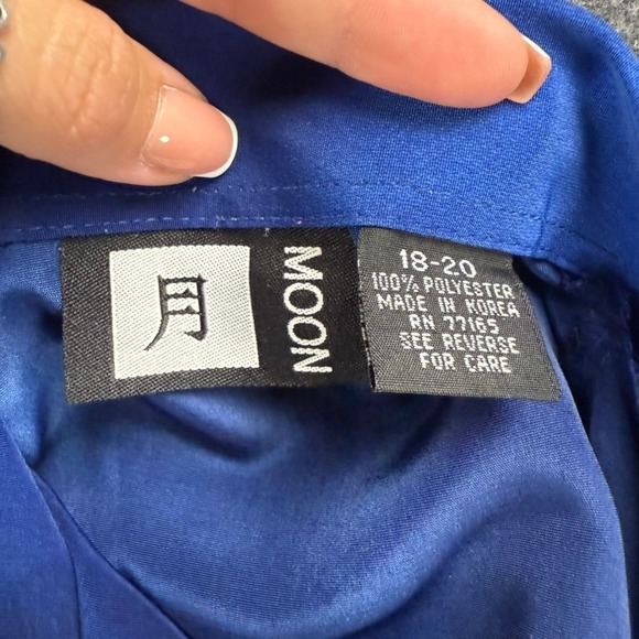 Kids Moon 18-20 Blue Polyester Short Sleeve Button Up Shirt Eagle Snake Graphic - Picture 3 of 8